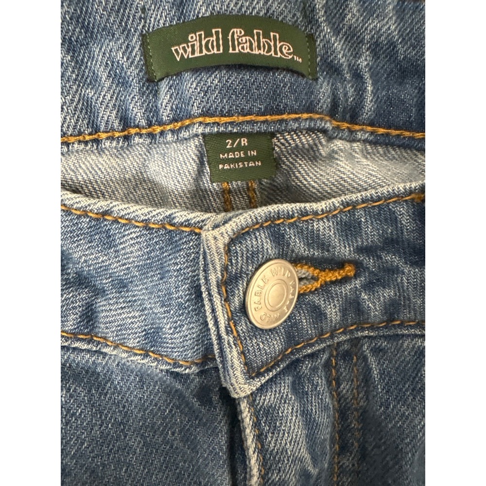 Y2K Cargo Wide Leg Oversized Jeans Streetwear Utility Baggy Denim Womens Size 2 - Picture 3 of 6